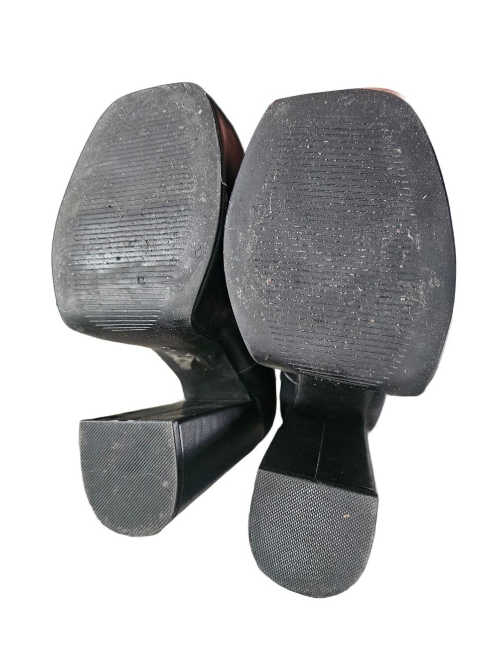 Dream Pairs Black Chunky Double Platform Pumps Square Toe Block Heel Size 8.5 - Picture 7 of 9